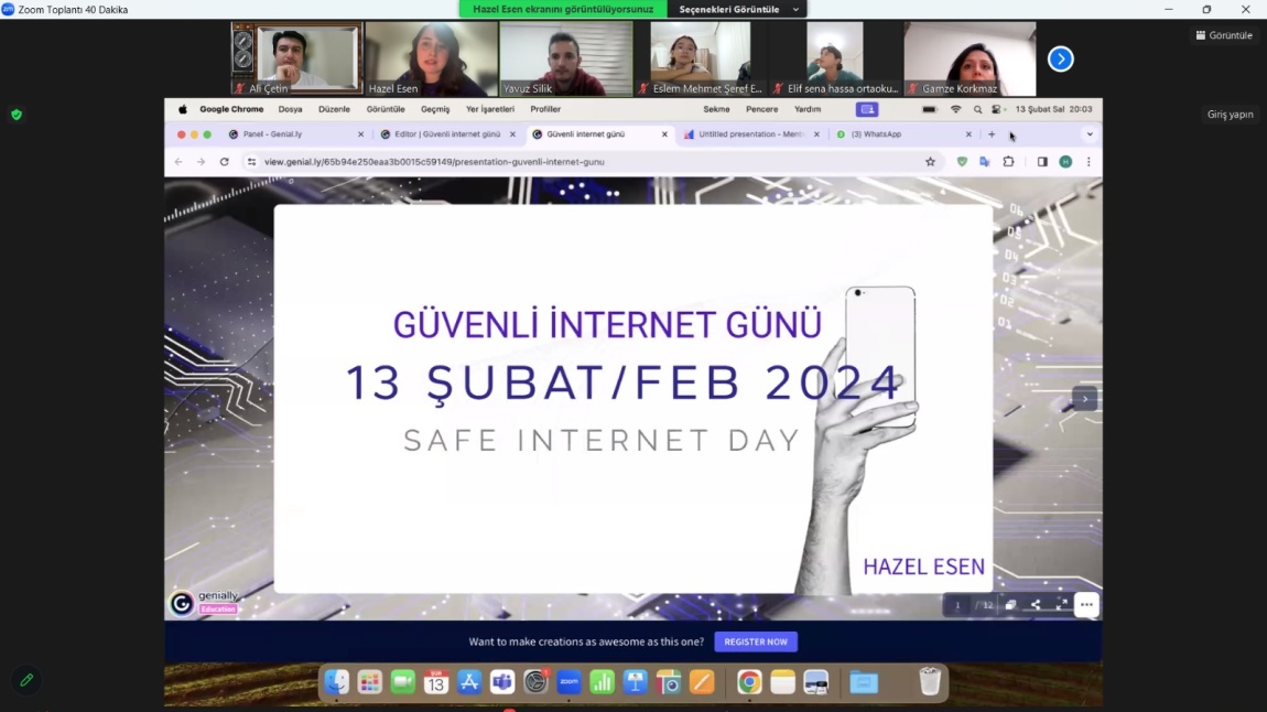13 Şubat Dünya Güvenli İnternet Günü Etkinliği